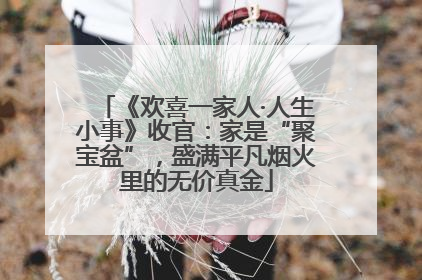 《欢喜一家人·人生小事》收官：家是“聚宝盆”，盛满平凡烟火里的无价真金