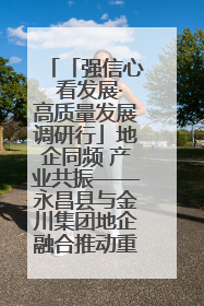 「强信心 看发展·高质量发展调研行」地企同频 产业共振——永昌县与金川集团地企融合推动重大项目建设