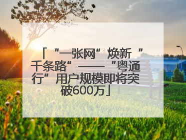 “一张网”焕新“千条路”——“粤通行”用户规模即将突破600万