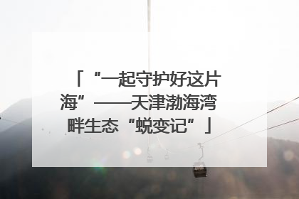 “一起守护好这片海”——天津渤海湾畔生态“蜕变记”