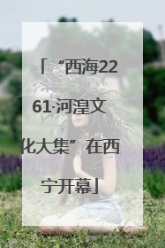 “西海2261·河湟文化大集”在西宁开幕