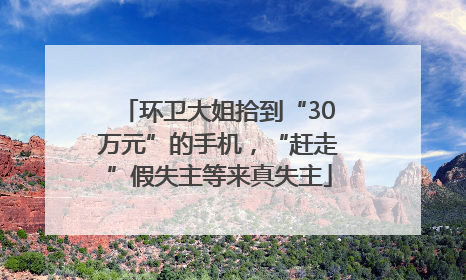 环卫大姐拾到“30万元”的手机，“赶走”假失主等来真失主