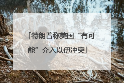 特朗普称美国“有可能”介入以伊冲突