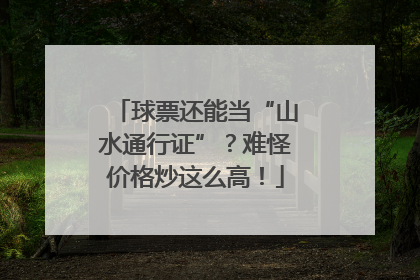 球票还能当“山水通行证”？难怪价格炒这么高！