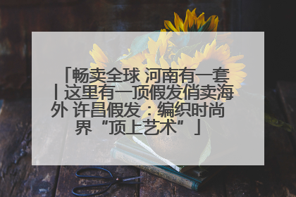 畅卖全球 河南有一套丨这里有一顶假发俏卖海外 许昌假发：编织时尚界“顶上艺术”