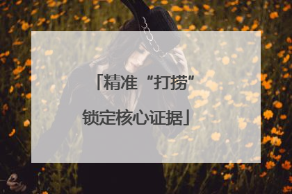 精准“打捞”锁定核心证据