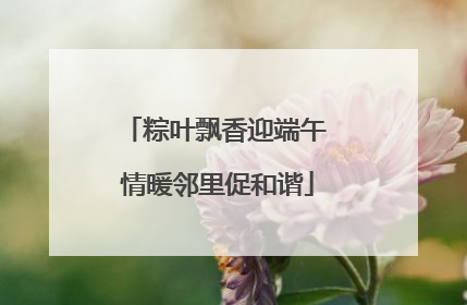粽叶飘香迎端午 情暖邻里促和谐