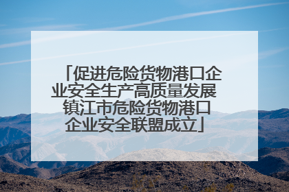促进危险货物港口企业安全生产高质量发展 镇江市危险货物港口企业安全联盟成立