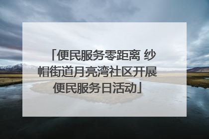 便民服务零距离 纱帽街道月亮湾社区开展便民服务日活动