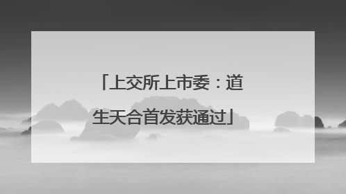 上交所上市委：道生天合首发获通过