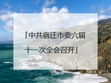 中共宿迁市委六届十一次全会召开