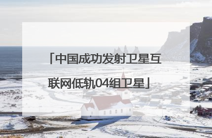 中国成功发射卫星互联网低轨04组卫星