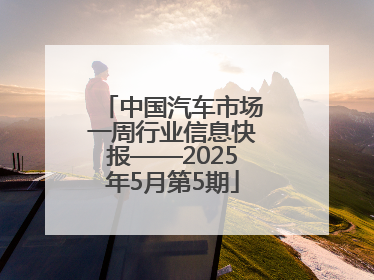 中国汽车市场一周行业信息快报——2025年5月第5期