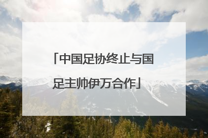 中国足协终止与国足主帅伊万合作