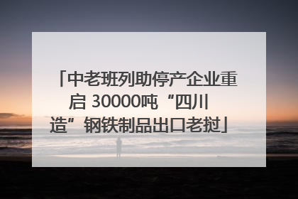 中老班列助停产企业重启 30000吨“四川造”钢铁制品出口老挝