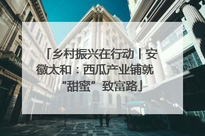 乡村振兴在行动丨安徽太和：西瓜产业铺就“甜蜜”致富路