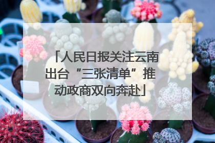 人民日报关注云南出台“三张清单”推动政商双向奔赴