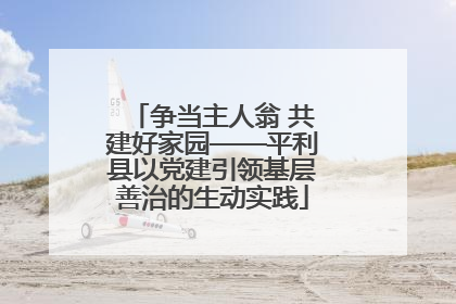 争当主人翁 共建好家园——平利县以党建引领基层善治的生动实践