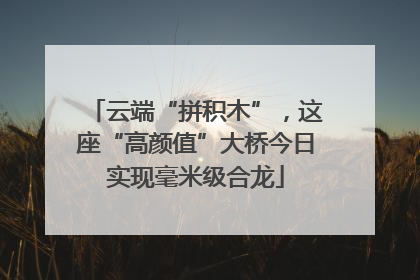 云端“拼积木”，这座“高颜值”大桥今日实现毫米级合龙