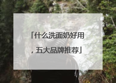 什么洗面奶好用，五大品牌推荐