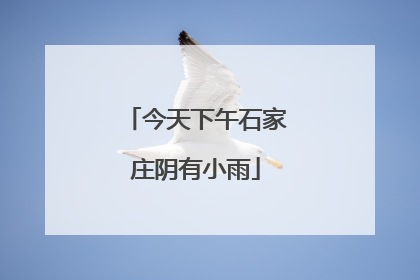 今天下午石家庄阴有小雨