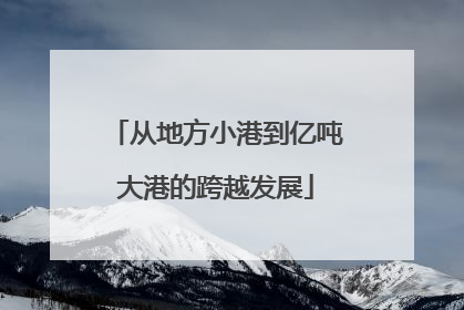 从地方小港到亿吨大港的跨越发展