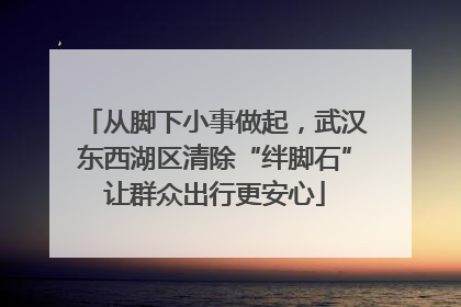 从脚下小事做起，武汉东西湖区清除“绊脚石”让群众出行更安心