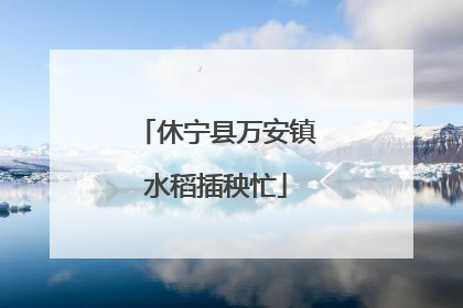 休宁县万安镇水稻插秧忙