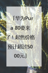 华为Pura 80要来了！起售价格预计超过5000元