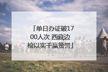 单日办证破1700人次 西藏边检以实干赢赞誉
