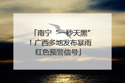 南宁“一秒天黑”！广西多地发布暴雨红色预警信号