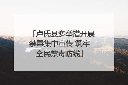 卢氏县多举措开展禁毒集中宣传 筑牢全民禁毒防线