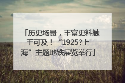 历史场景，丰富史料触手可及！“1925?上海”主题地铁展览举行