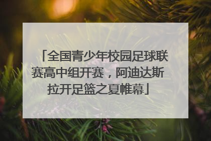 全国青少年校园足球联赛高中组开赛，阿迪达斯拉开足篮之夏帷幕