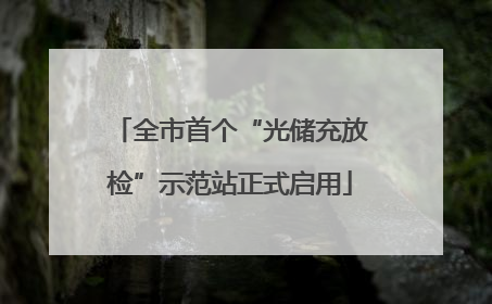 全市首个“光储充放检”示范站正式启用