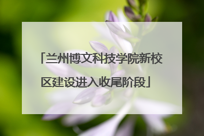 兰州博文科技学院新校区建设进入收尾阶段