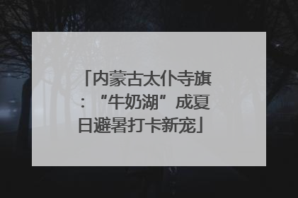 内蒙古太仆寺旗：“牛奶湖”成夏日避暑打卡新宠