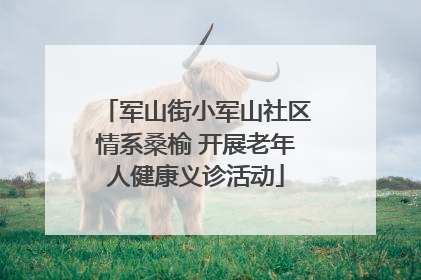 军山街小军山社区情系桑榆 开展老年人健康义诊活动