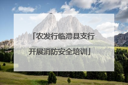 农发行临澧县支行开展消防安全培训