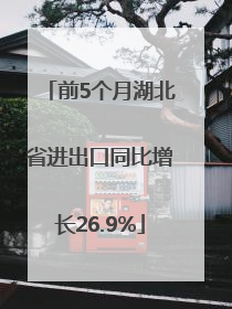 前5个月湖北省进出口同比增长26.9%
