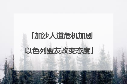 加沙人道危机加剧 以色列盟友改变态度