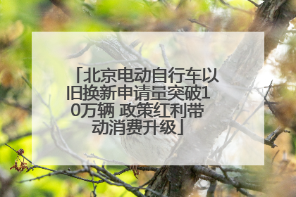 北京电动自行车以旧换新申请量突破10万辆 政策红利带动消费升级