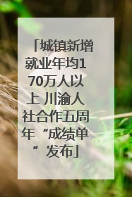 城镇新增就业年均170万人以上 川渝人社合作五周年“成绩单”发布