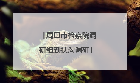周口市检察院调研组到扶沟调研