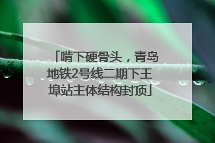 啃下硬骨头，青岛地铁2号线二期下王埠站主体结构封顶