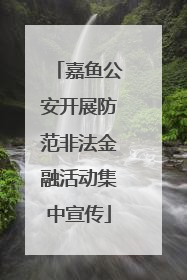 嘉鱼公安开展防范非法金融活动集中宣传