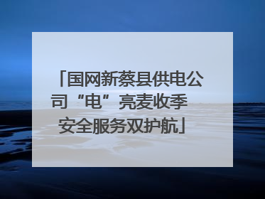 国网新蔡县供电公司“电”亮麦收季 安全服务双护航