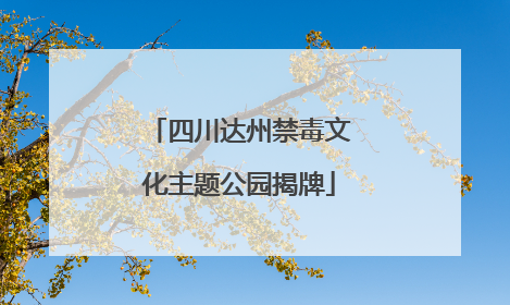 四川达州禁毒文化主题公园揭牌