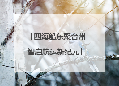 四海船东聚台州 智启航运新纪元