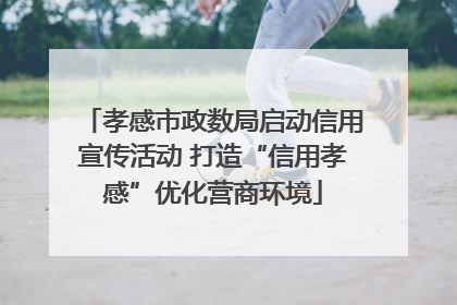 孝感市政数局启动信用宣传活动 打造“信用孝感”优化营商环境